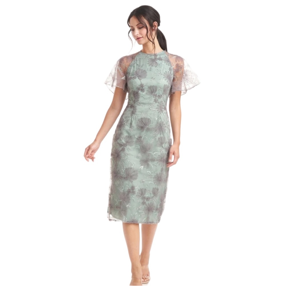 Js Collections Remy Flutter Sleeve Cocktail Dress… - image 4